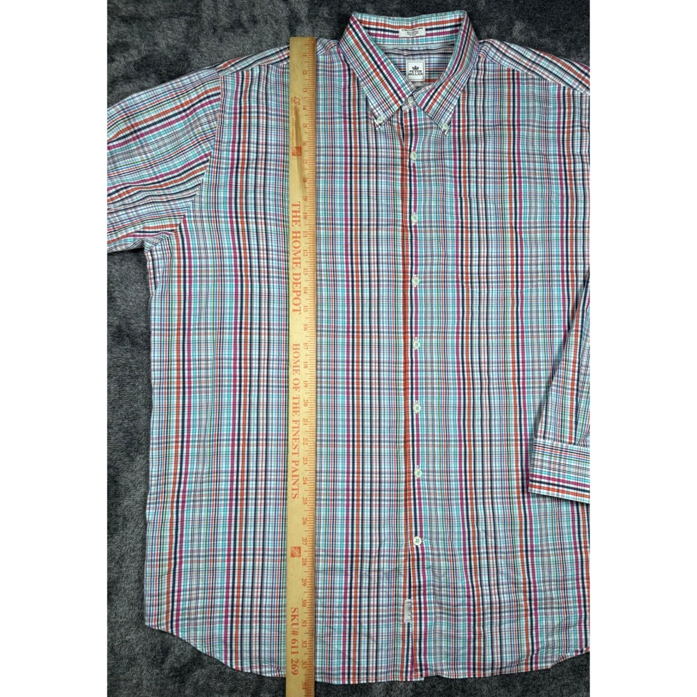 Peter Millar Seaside Finish Plaid Button Down Shirt XXL Mens Cotton - Picture 5 of 6